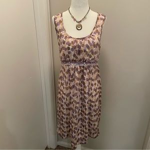 Two Hearts Polka Dot Sleeveless Chiffon Babydoll Maternity Dress Women’s Sz S